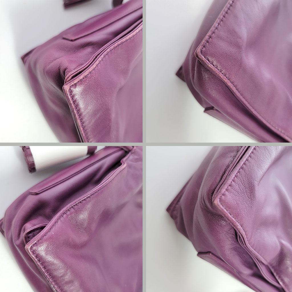 LOEWEロエベ フラメンコショルダーバッグ アナグラム　紫　パープル