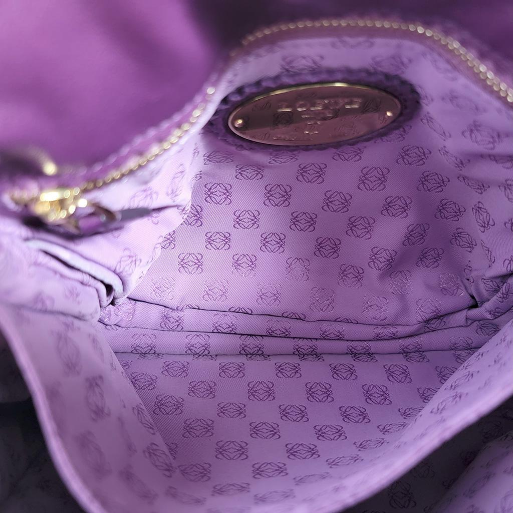 LOEWEロエベ フラメンコショルダーバッグ アナグラム　紫　パープル