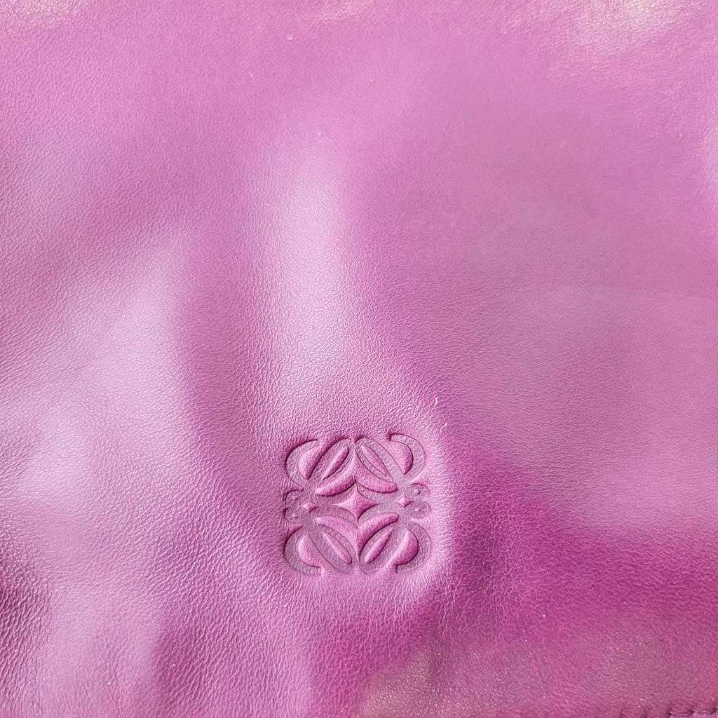 LOEWEロエベ フラメンコショルダーバッグ アナグラム　紫　パープル