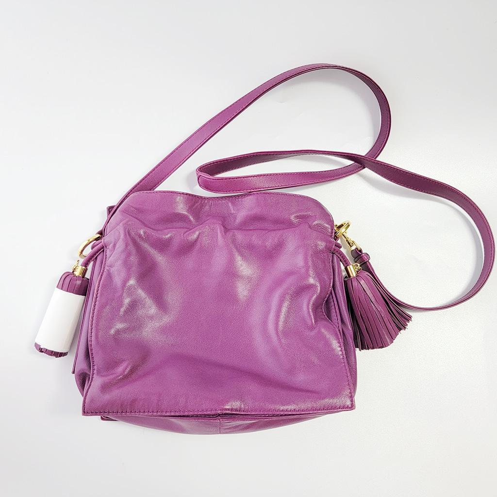 LOEWEロエベ フラメンコショルダーバッグ アナグラム　紫　パープル