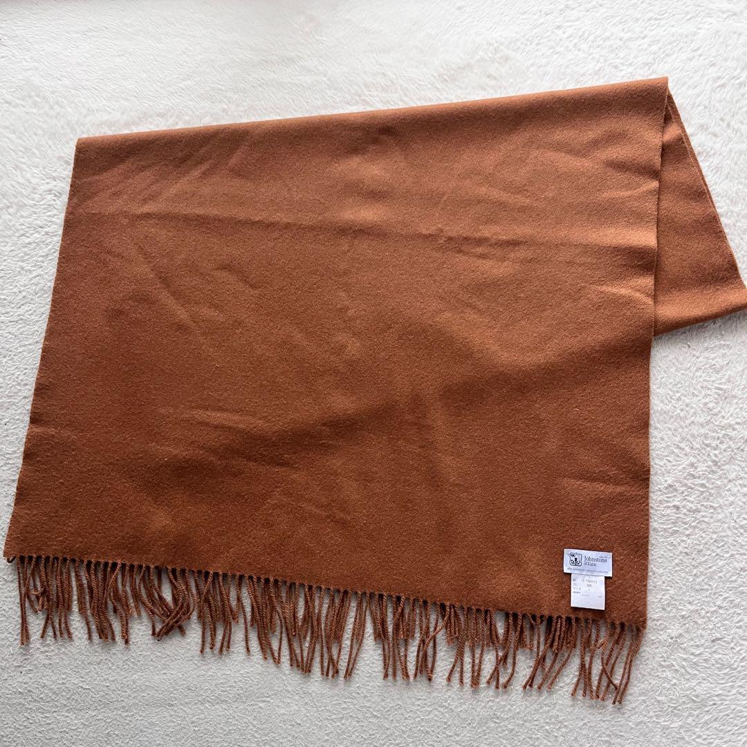 Johnstons ジョンストンズ カシミア100 ストール 大判 キャメル