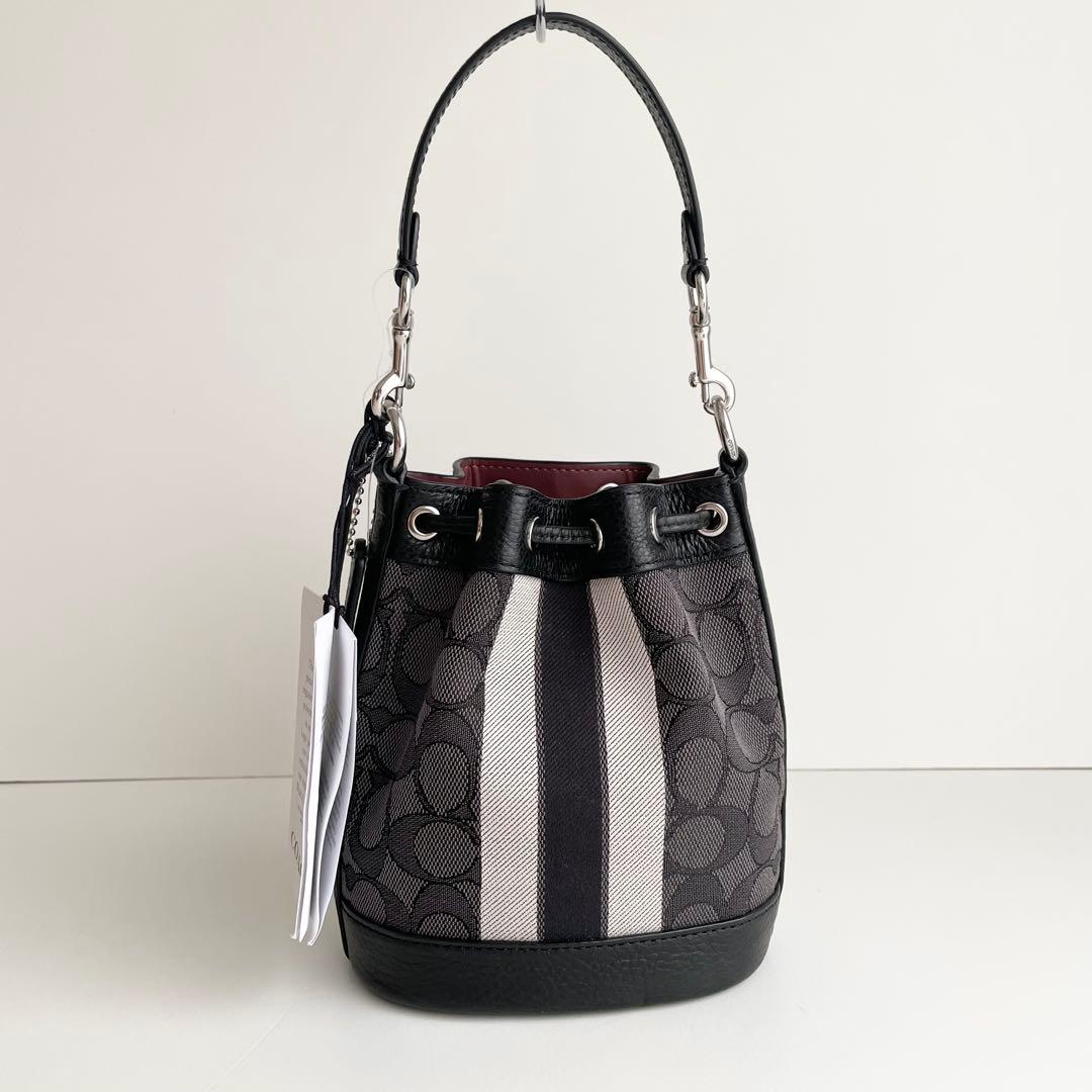 コーチ COACH ショルダーバッグ ジャガード デンプシー バケット 新品