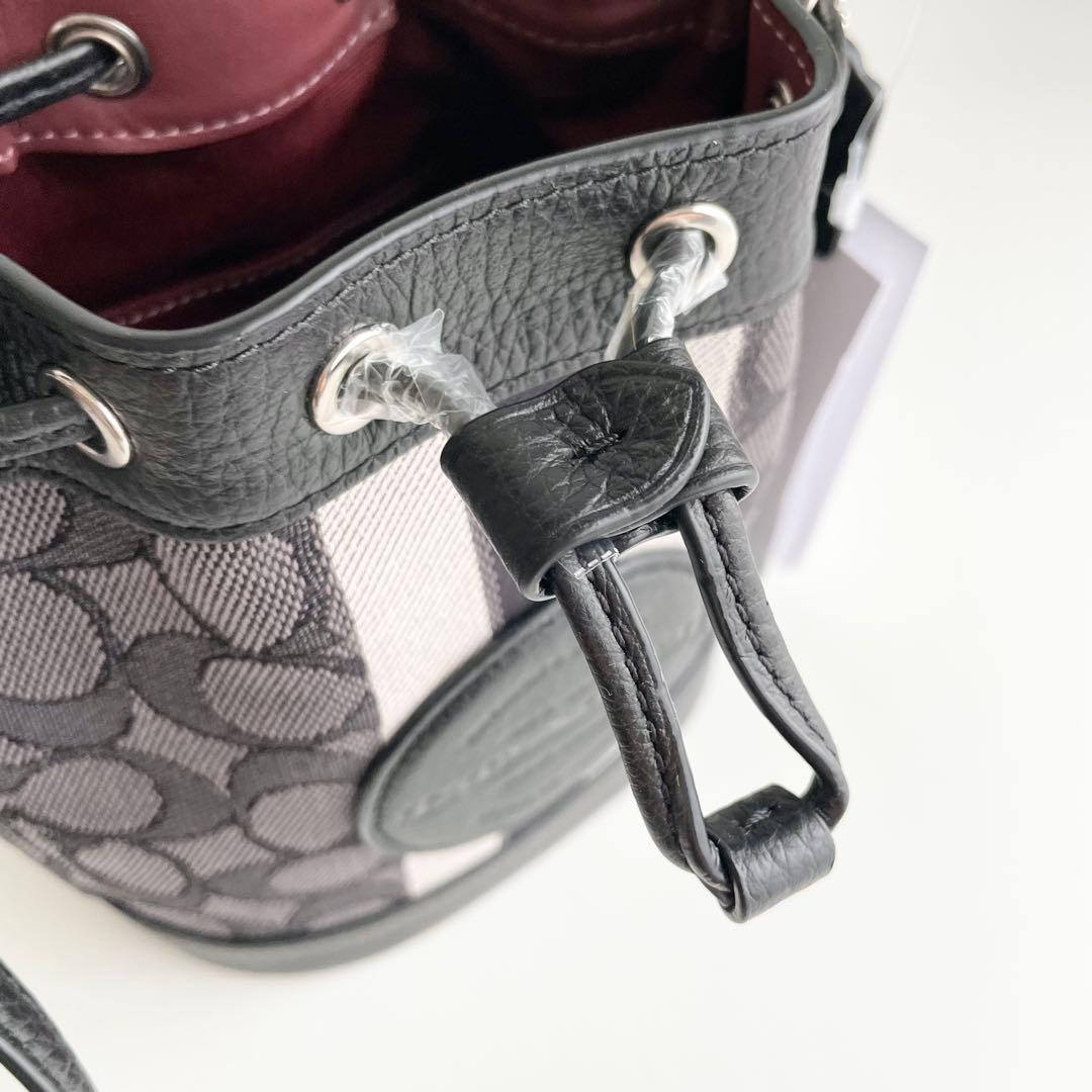 コーチ COACH ショルダーバッグ ジャガード デンプシー バケット 新品