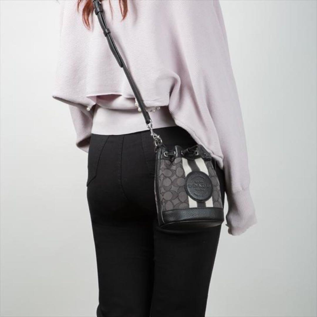 コーチ COACH ショルダーバッグ ジャガード デンプシー バケット 新品