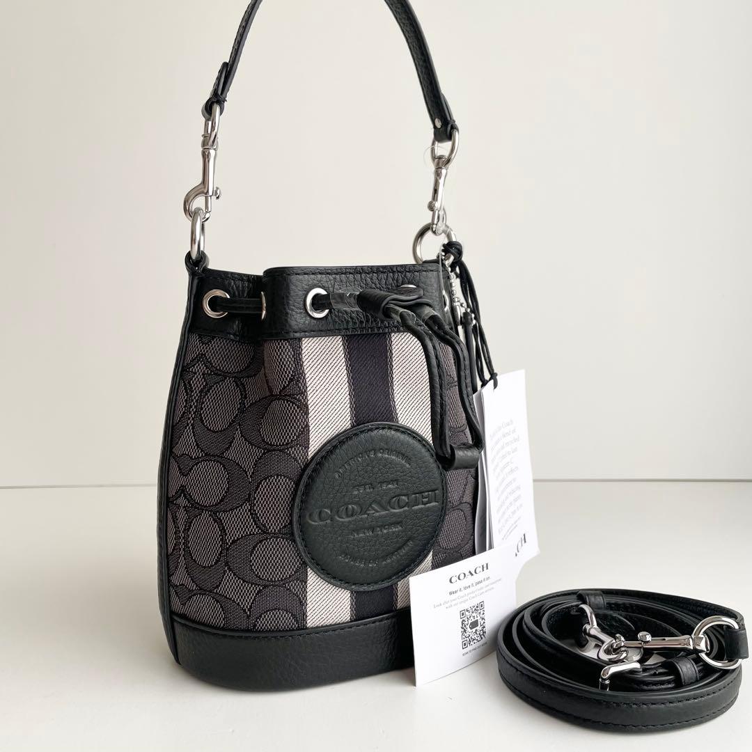 コーチ COACH ショルダーバッグ ジャガード デンプシー バケット 新品