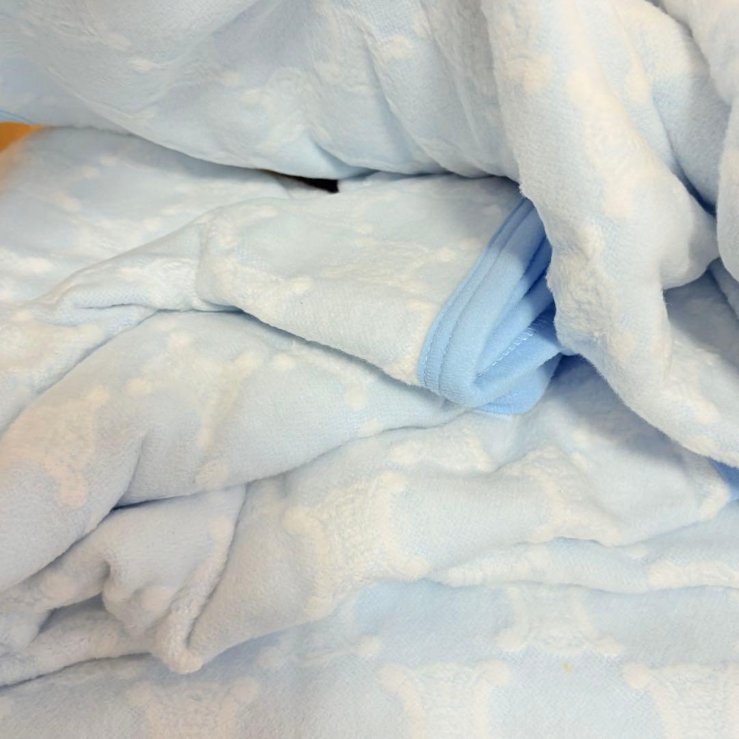 CELINE セリーヌ　綿毛布　トリオンフ　マカダム総柄　ブルー