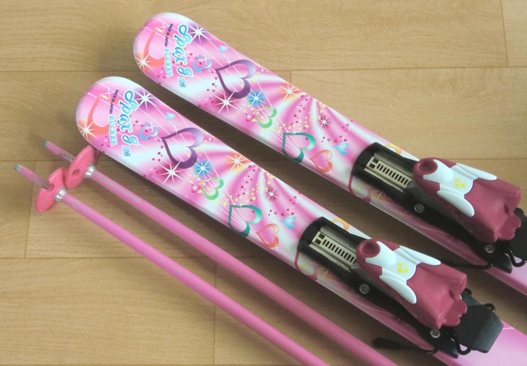 ■1月限定■送料無料■KAZAMA■子供用スキーセット■126/23■WAX済■