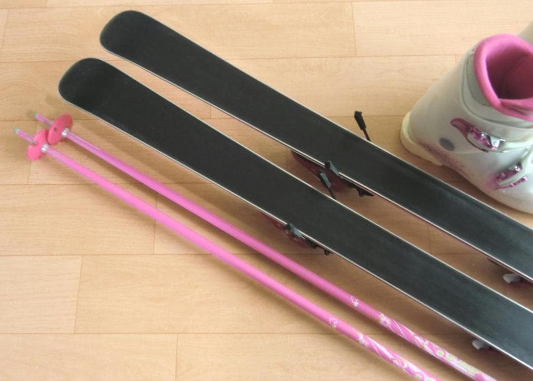 ■1月限定■送料無料■KAZAMA■子供用スキーセット■126/23■WAX済■