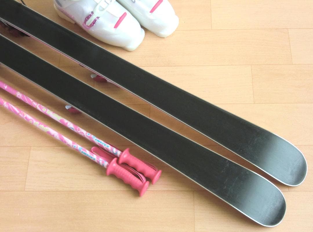 ■1月限定■送料無料■KAZAMA■子供用スキーセット■126/23■WAX済■