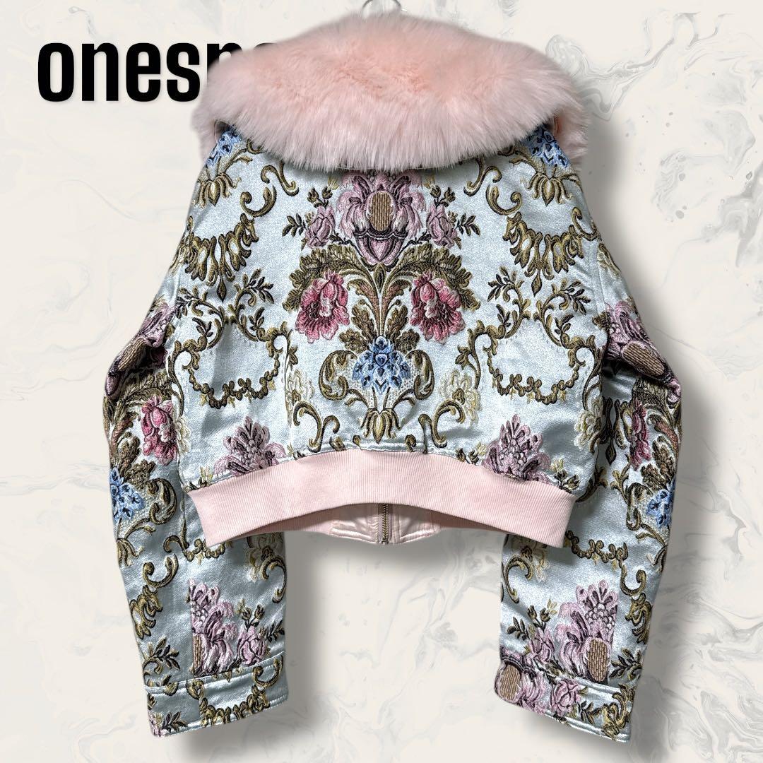 onespo NOBLE KITTEN 刺繍 ブルゾン & パンツ セットアップ