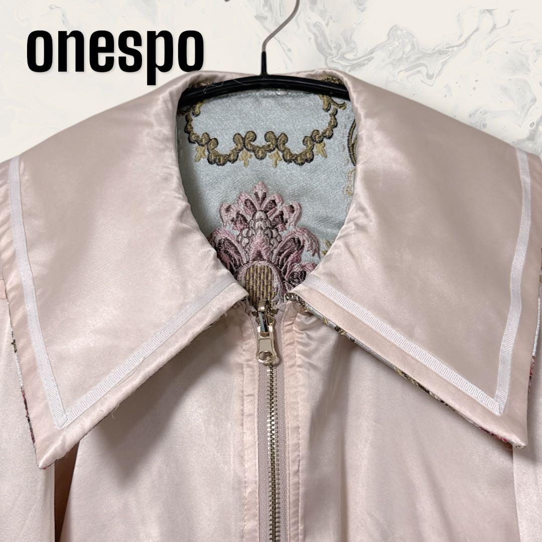 onespo NOBLE KITTEN 刺繍 ブルゾン & パンツ セットアップ