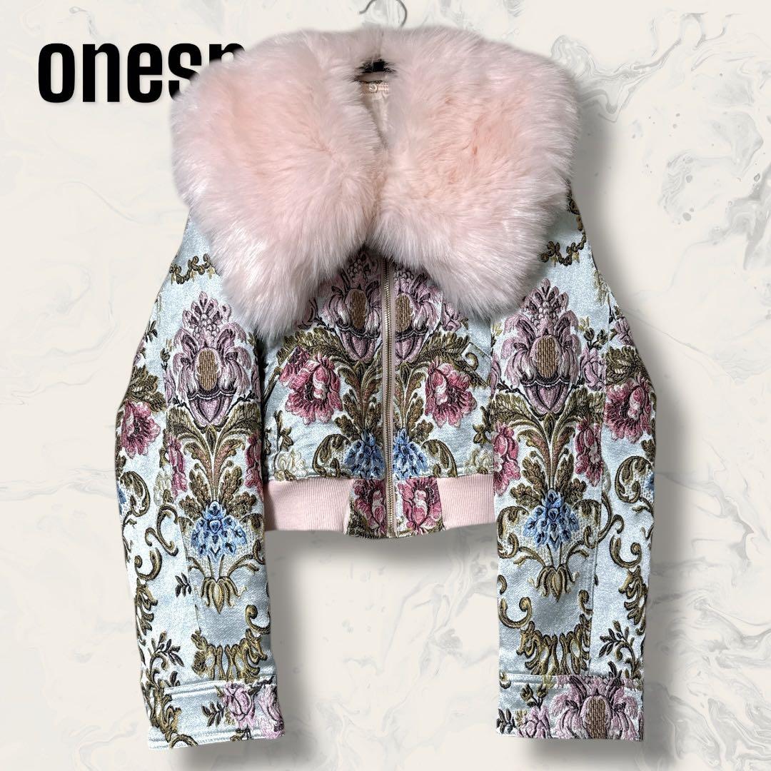 onespo NOBLE KITTEN 刺繍 ブルゾン & パンツ セットアップ