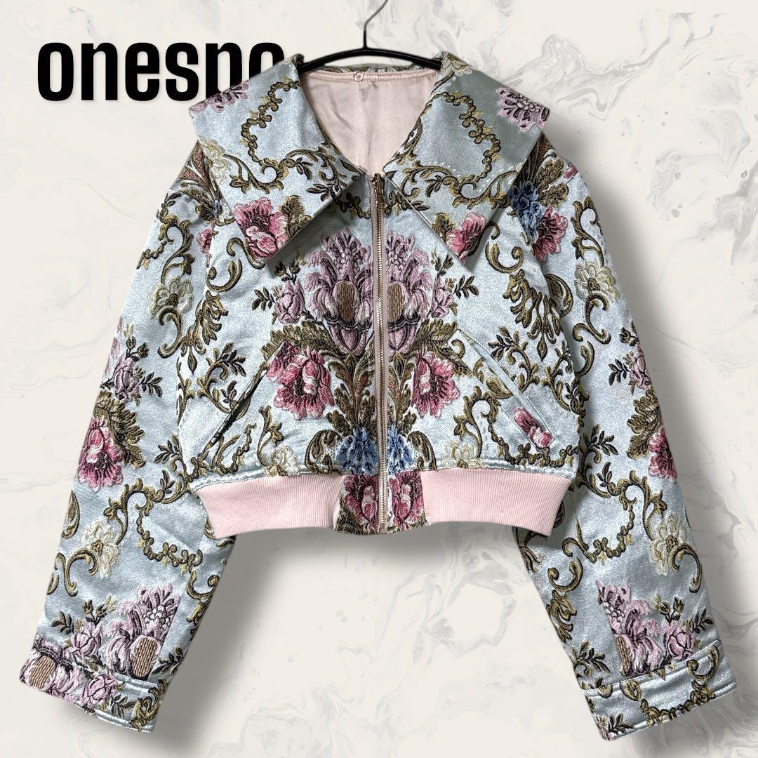 onespo NOBLE KITTEN 刺繍 ブルゾン & パンツ セットアップ