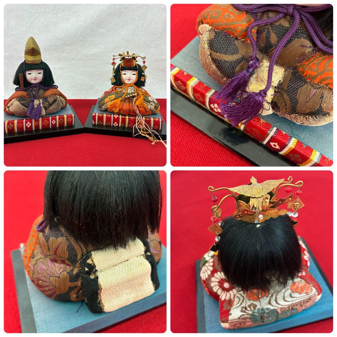 美形！顔良し！昭和初期 木目込みお雛様 15人 コンパクト アンティーク雛人形