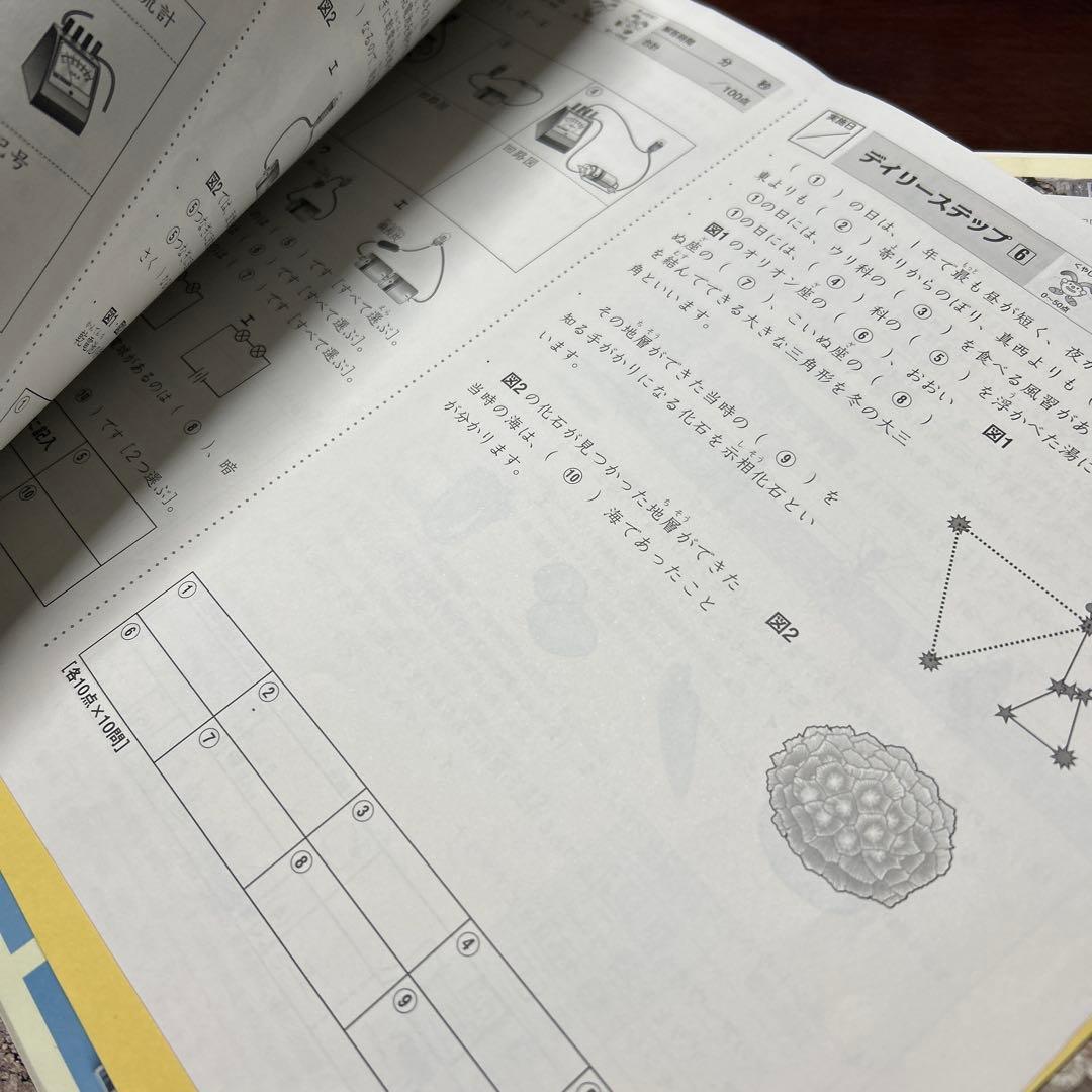 ㉑A SAPIX サピックス　4年　理科　社会　冬期講習　希少書き込みほぼなしw