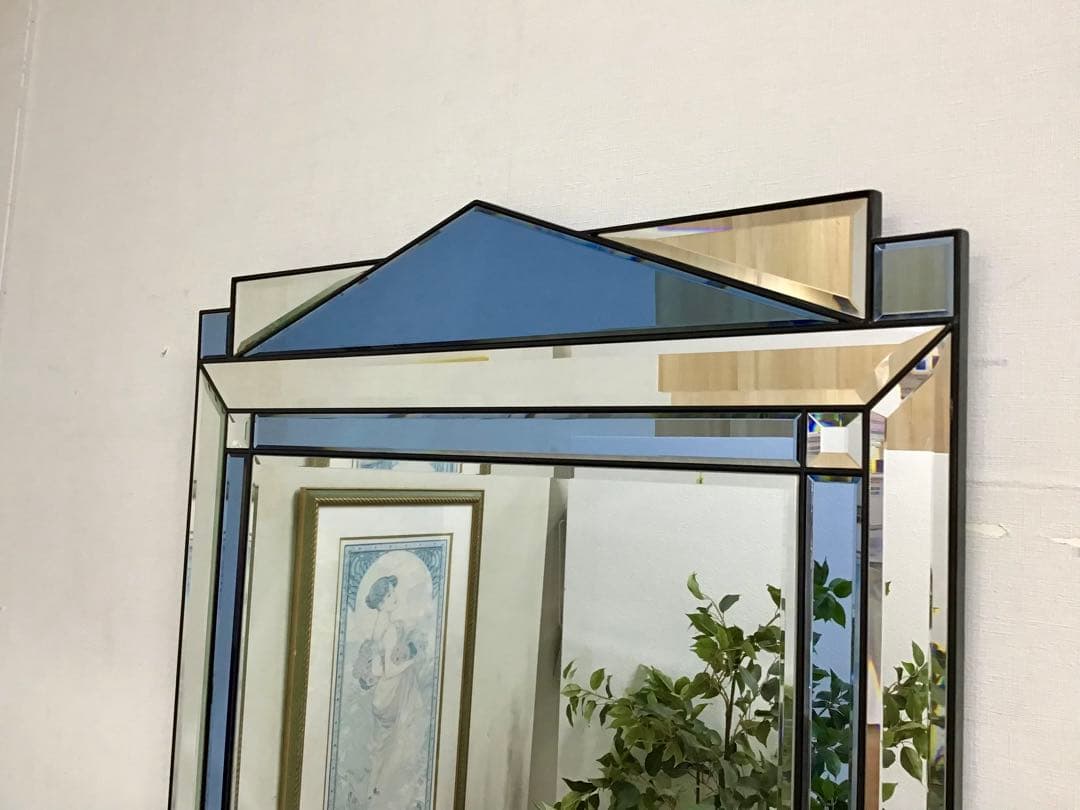 管987☆ベルギー製☆DEKNUDT☆デクヌートミラー☆ガラスコンソールテーブル