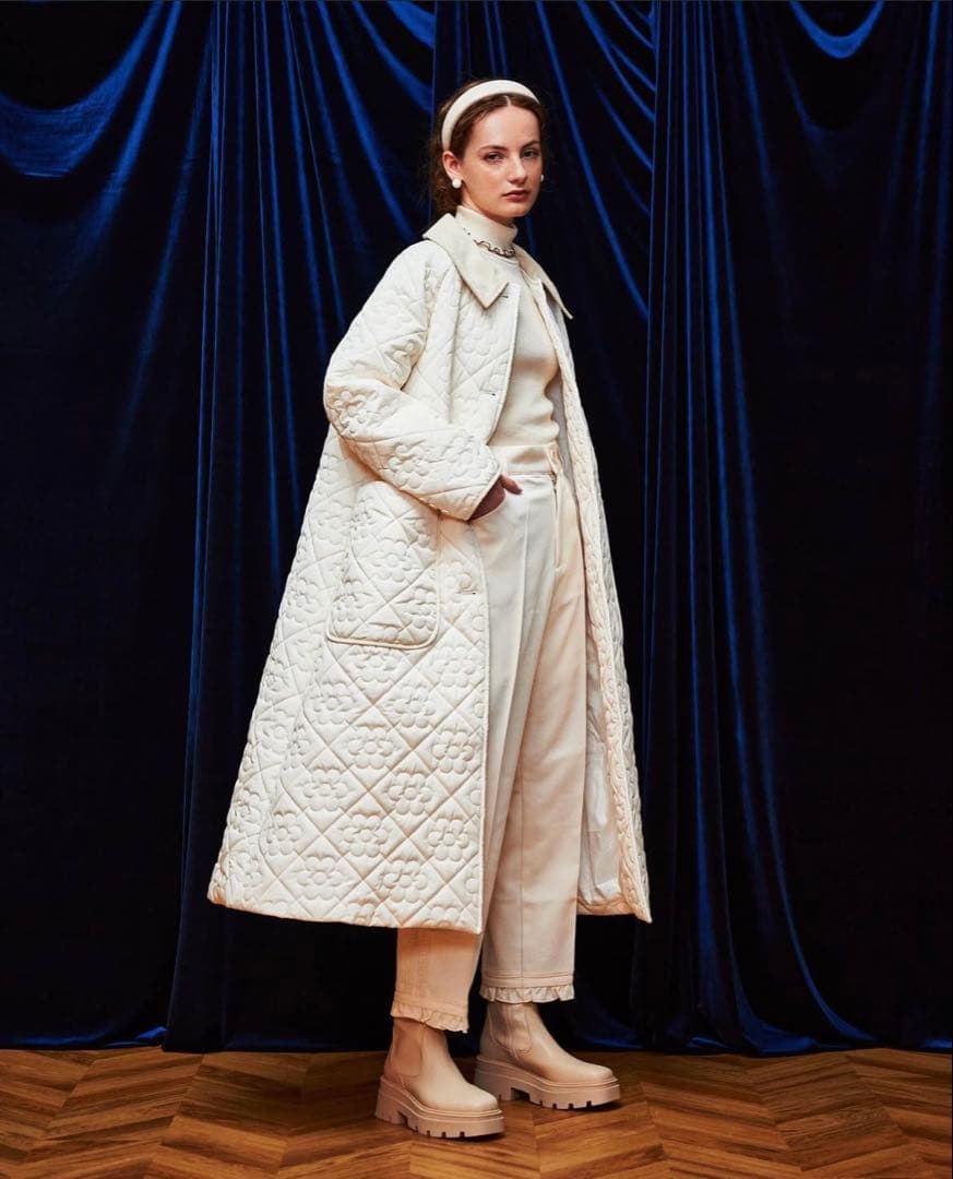 POPPYフラワーキルティング ロング　あさぎーにょ