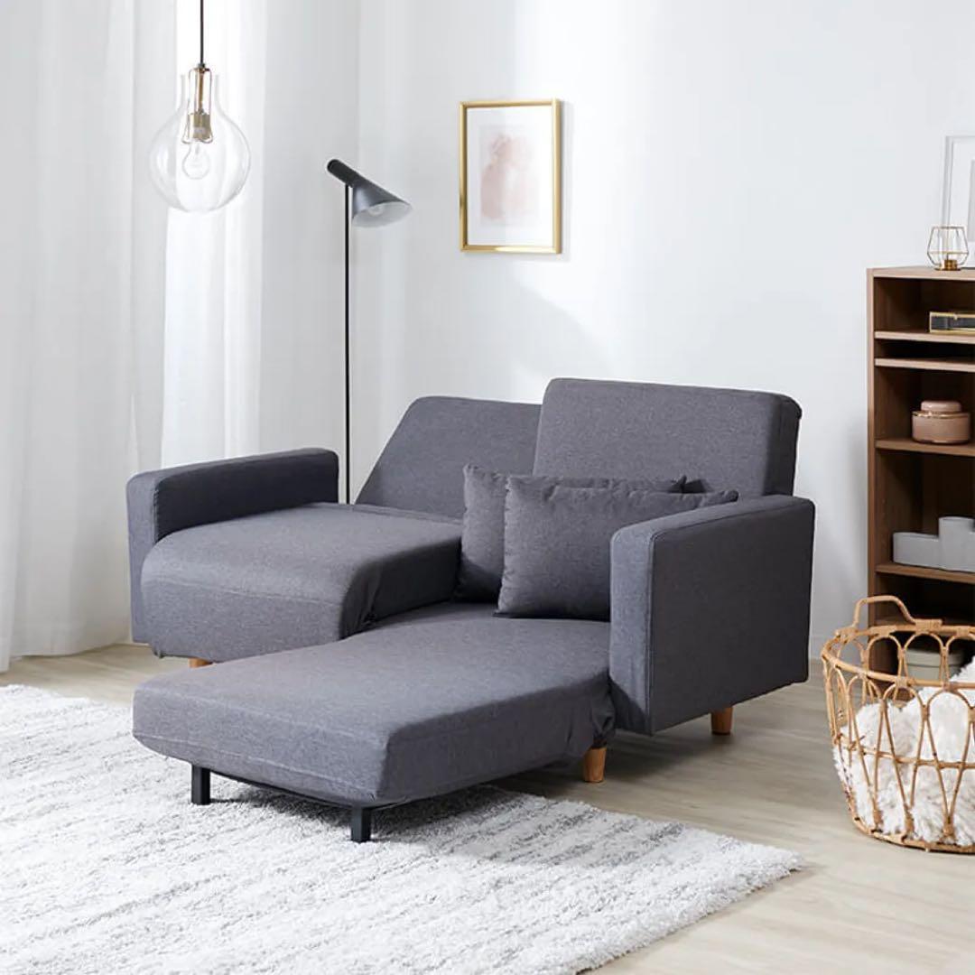 値下げ中　[幅146] ソファベッド　リクライニングソファ　LOWYA