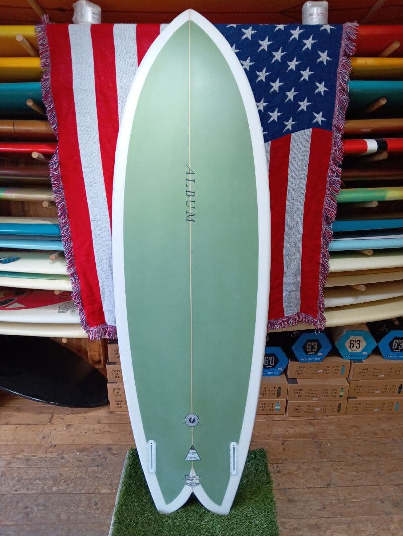 アルバムサーフボード　sunstone サンストーン　6.2 ツインフィッシュ