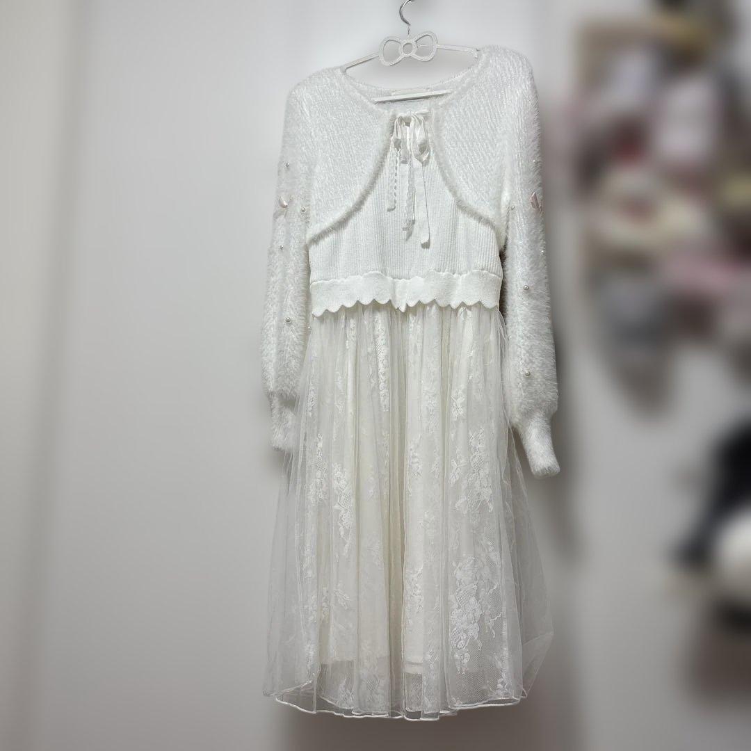 mellfy memory Melty fluffy knit ワンピース
