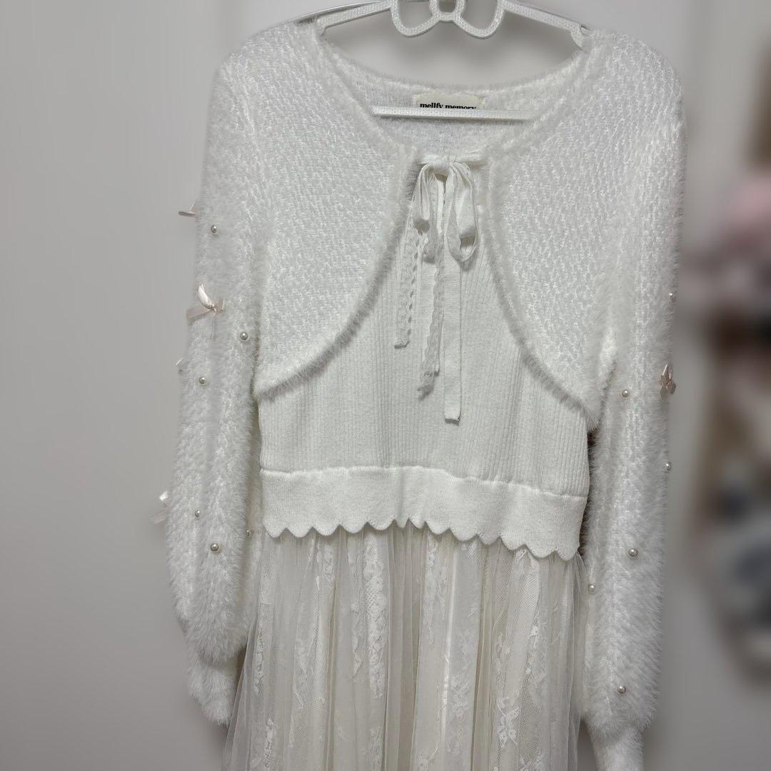 mellfy memory Melty fluffy knit ワンピース