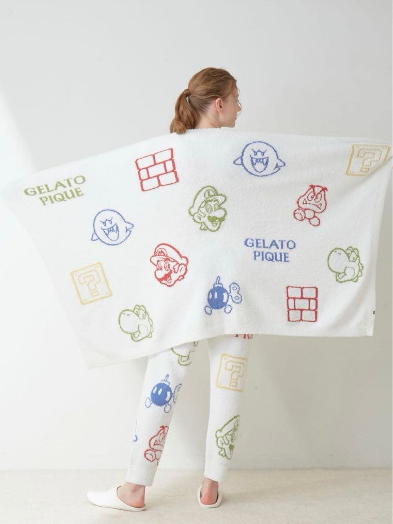 【ジェラートピケ】【マリオコラボ】ベビモコアソートジャガードブランケット