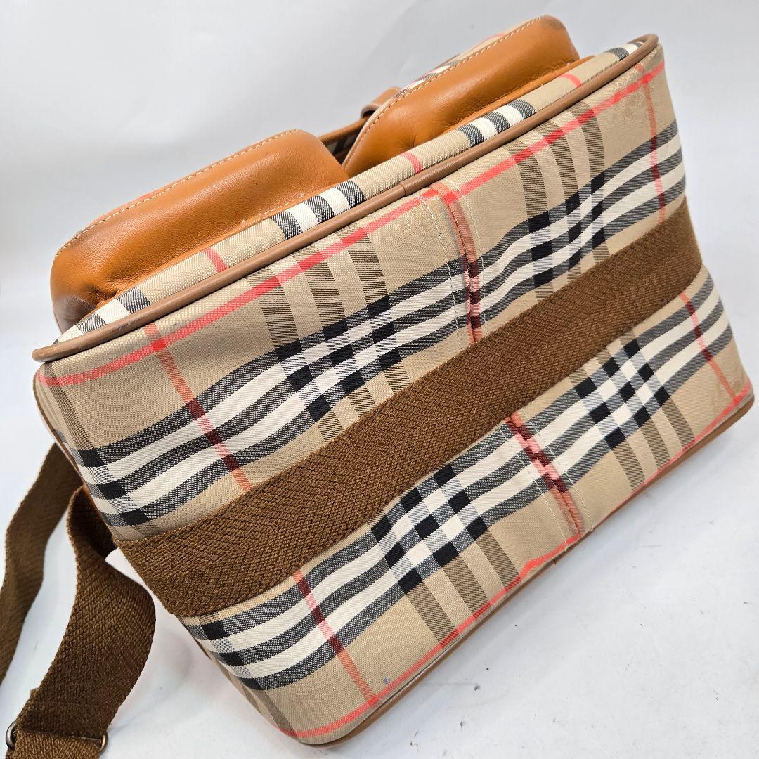極美品 BURBERRY メッセンジャーバッグ ノバチェック シャドーホース