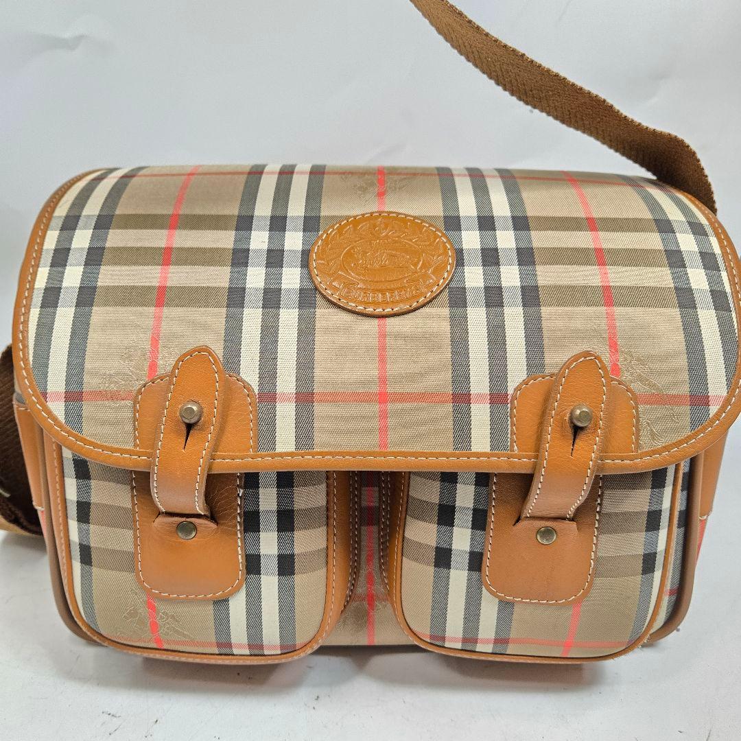 極美品 BURBERRY メッセンジャーバッグ ノバチェック シャドーホース