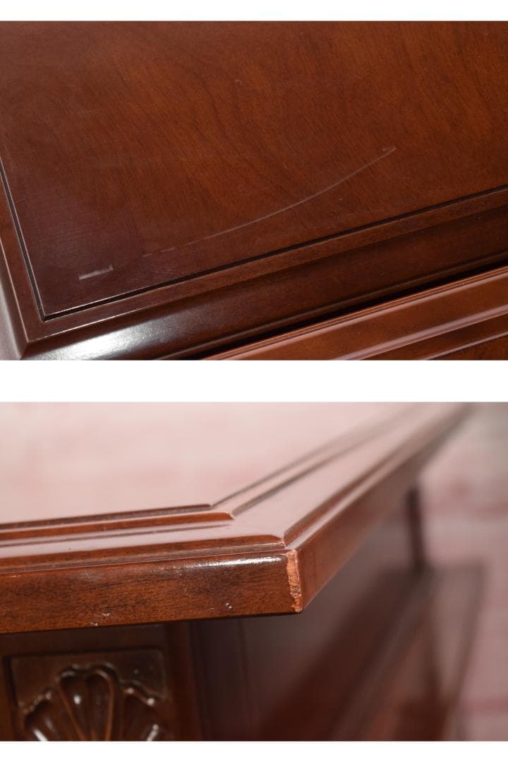 専用出品　徳田家具 最高級 国会議事堂使用 片袖机 桜材