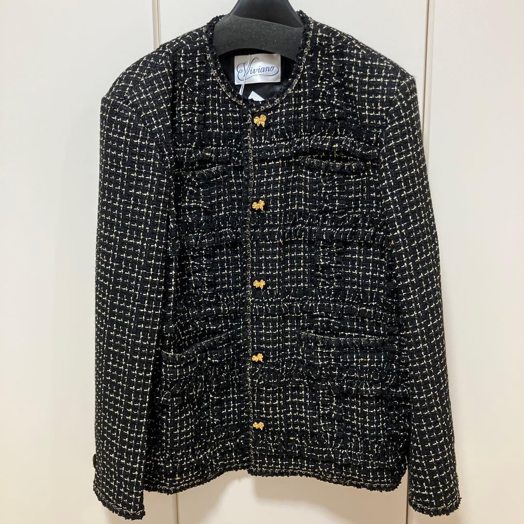 新品未使用※VIVIANO ツイードジャケット