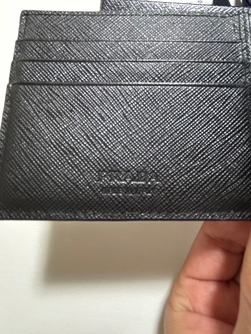 PRADA サフィアーノレザー マネークリップ ブラック