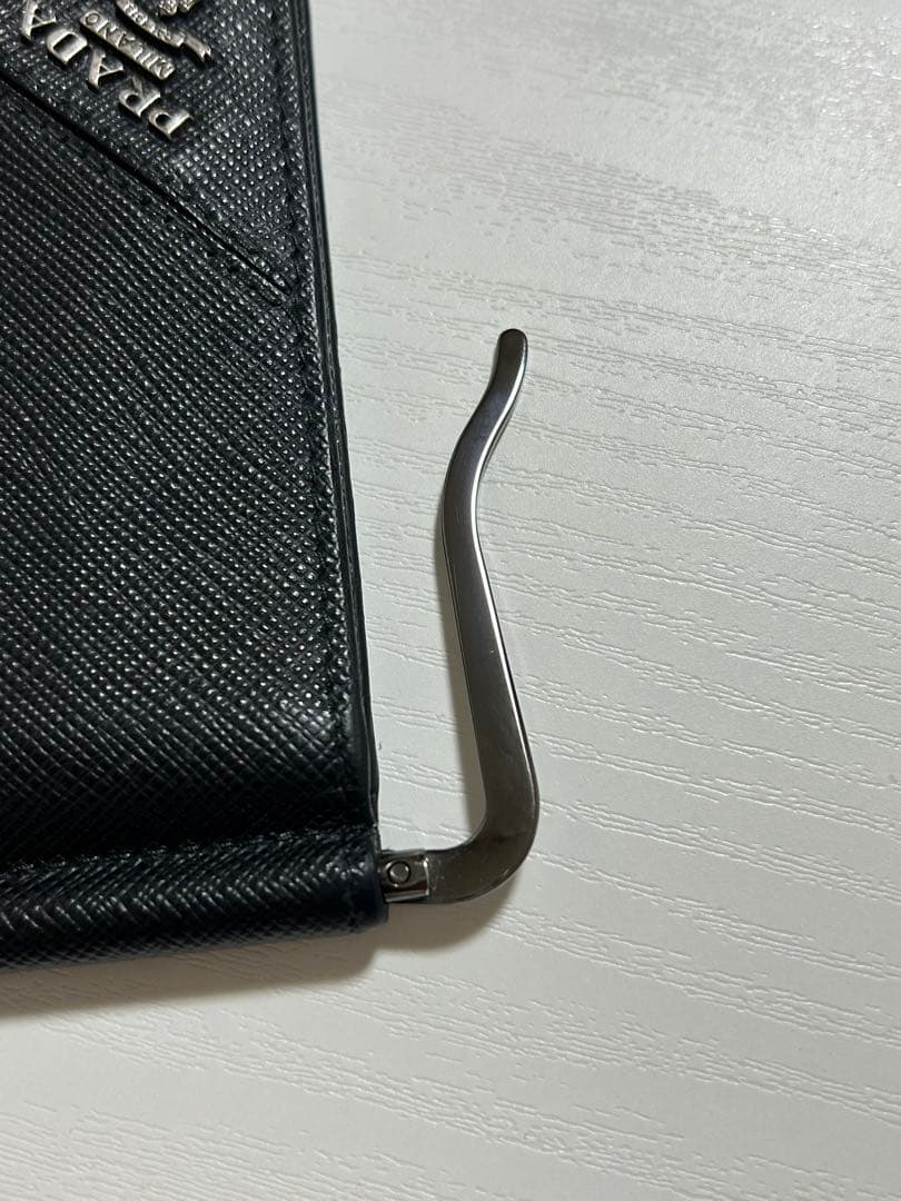 PRADA サフィアーノレザー マネークリップ ブラック