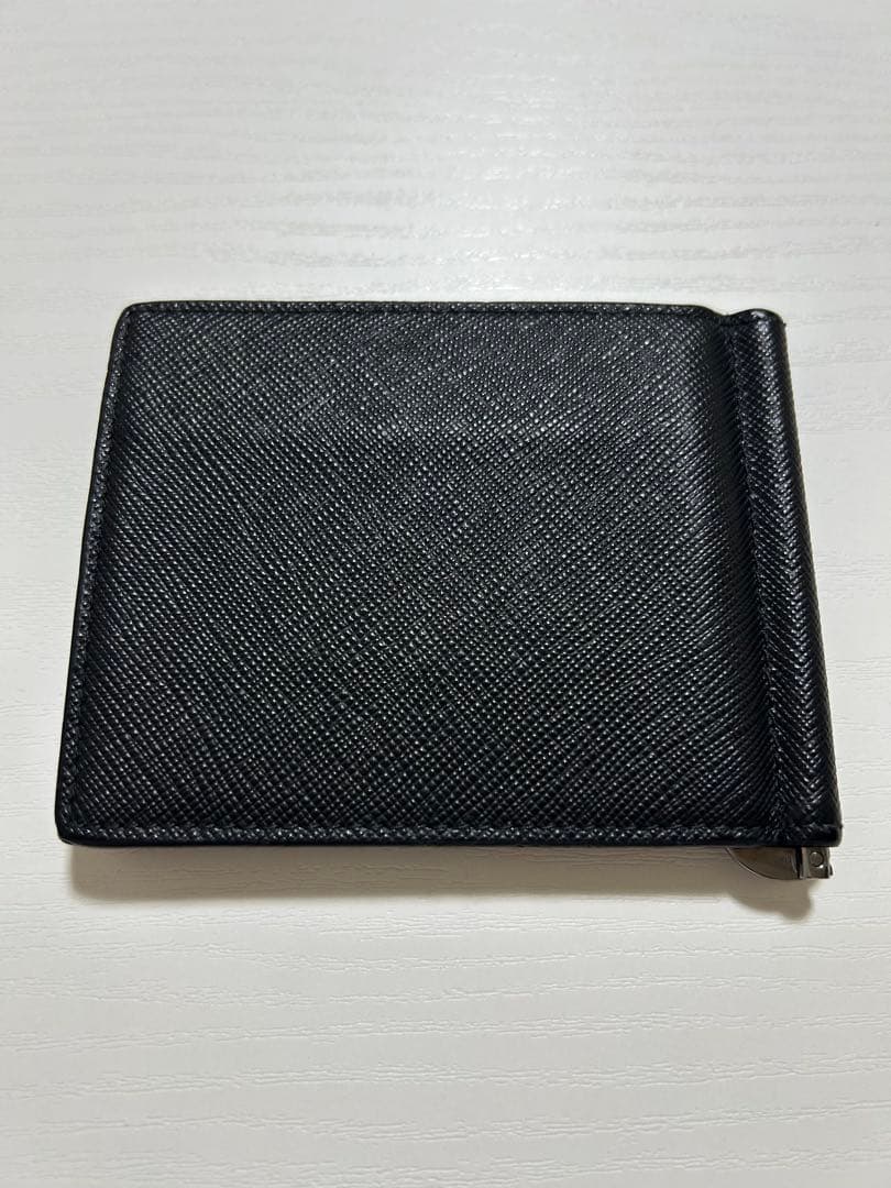 PRADA サフィアーノレザー マネークリップ ブラック