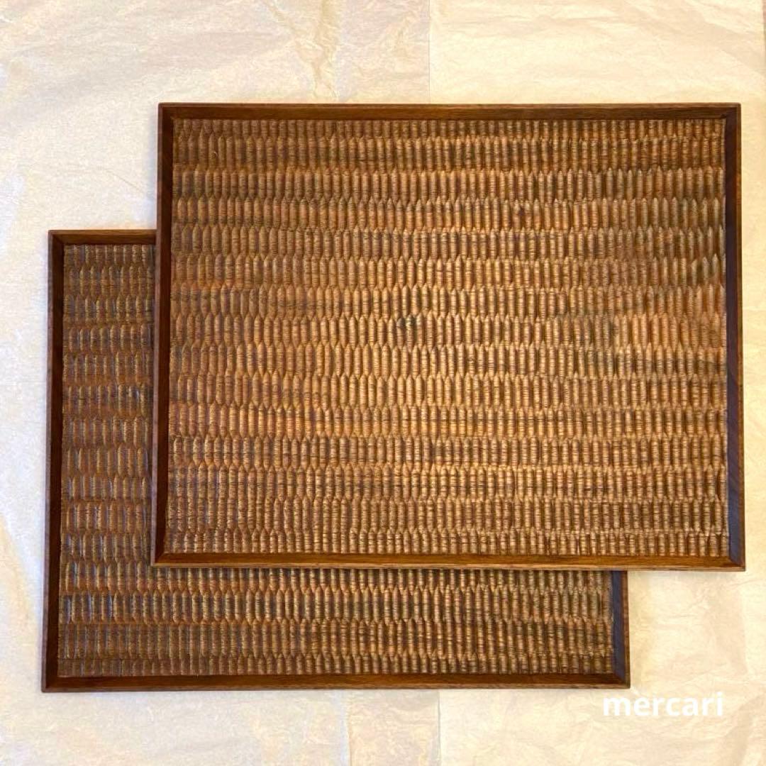 【特価】　高塚和則　一人膳　2客セット　角盆　トレイ　トレー　木工　作家