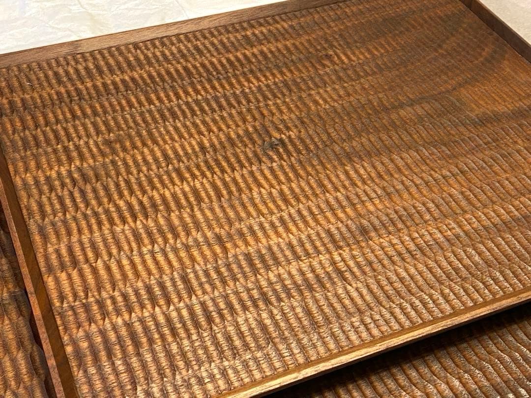【特価】　高塚和則　一人膳　2客セット　角盆　トレイ　トレー　木工　作家