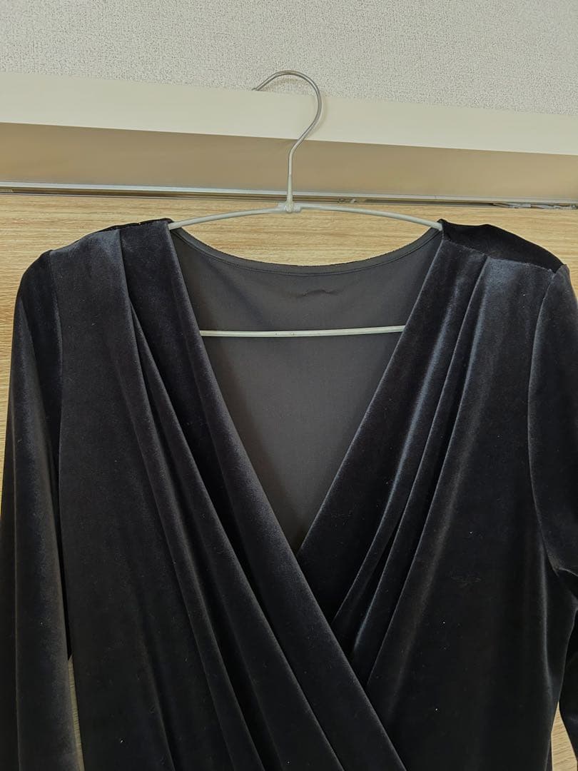 anuans 完売品 ベロアカットオールインワン ブラック