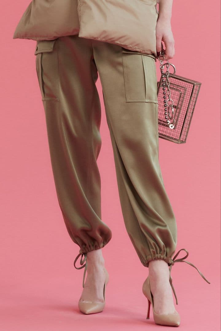 ■美品 THIRD MAGAZINE × mikomori サテンカーゴパンツ