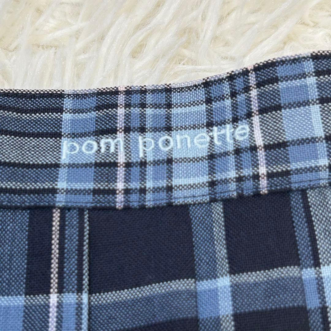 ポンポネット　フォーマルセットアップ　160サイズ　チェックスカート　ネクタイ