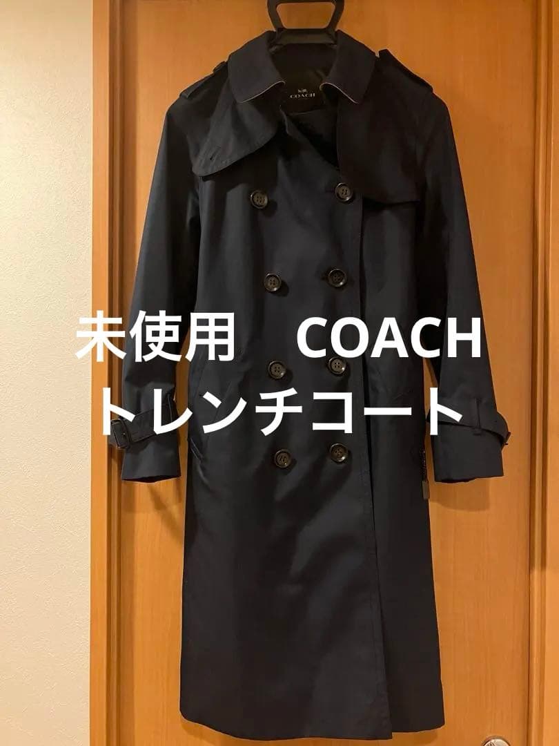 COACH ネイビー トレンチコート　サイズS