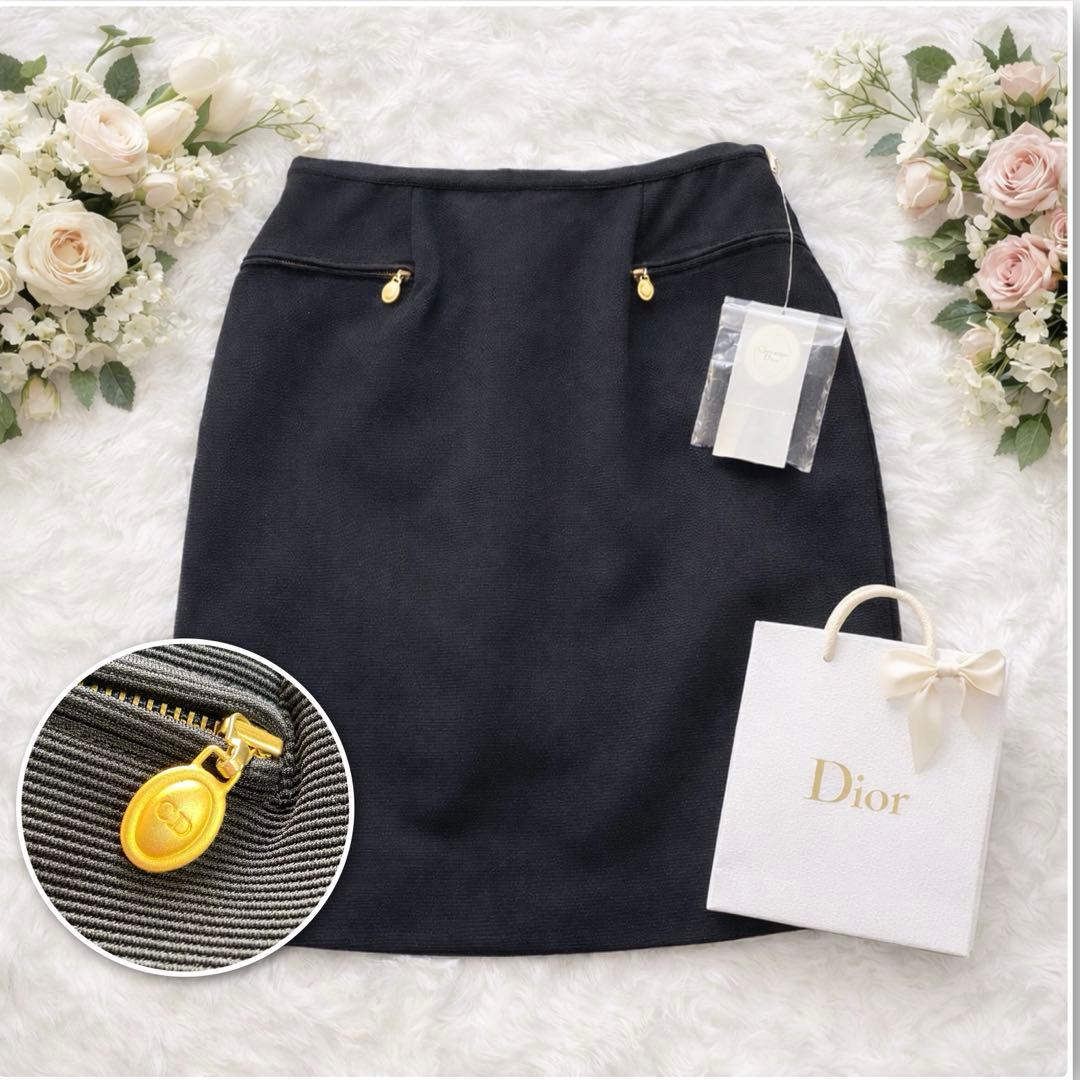 新品未使用✨️クリスチャンディオール ロゴジップ ゴールド金具 スカート