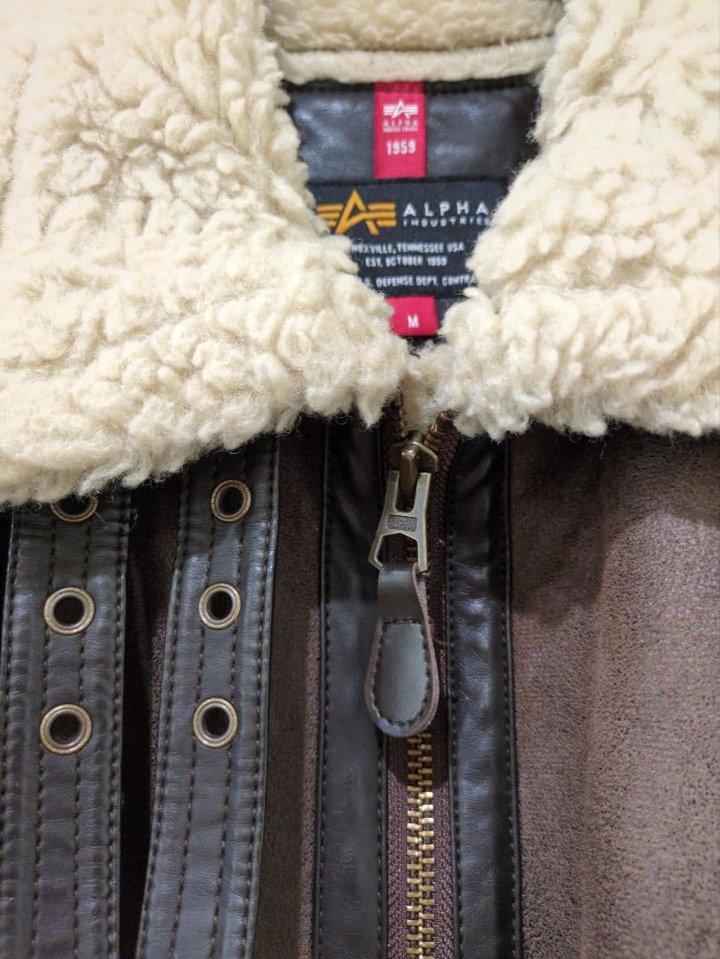ALPHA INDUSTRIES B-3 フライトジャケット M　襟ボア