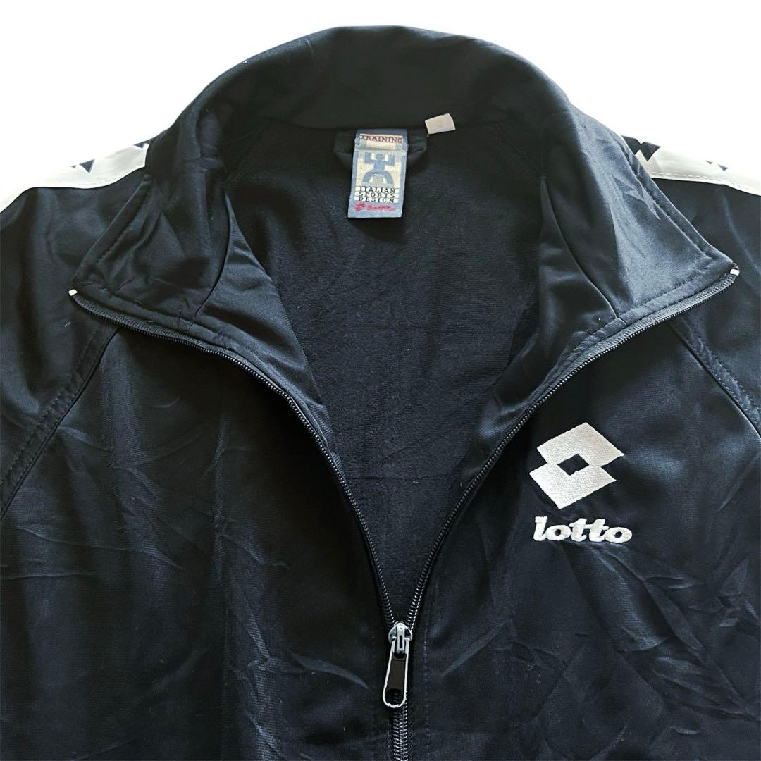 90s【Lotto】トラックジャケット BLACK S