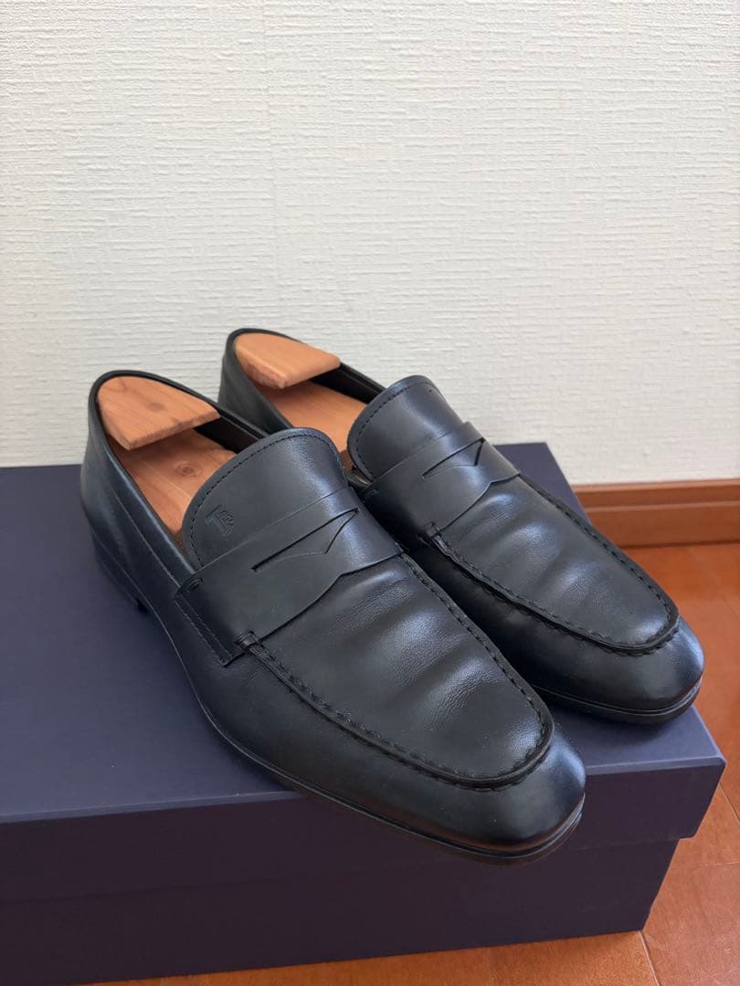 美品TOD'S 【トッズ】レザーローファー　6 1/2ブラック