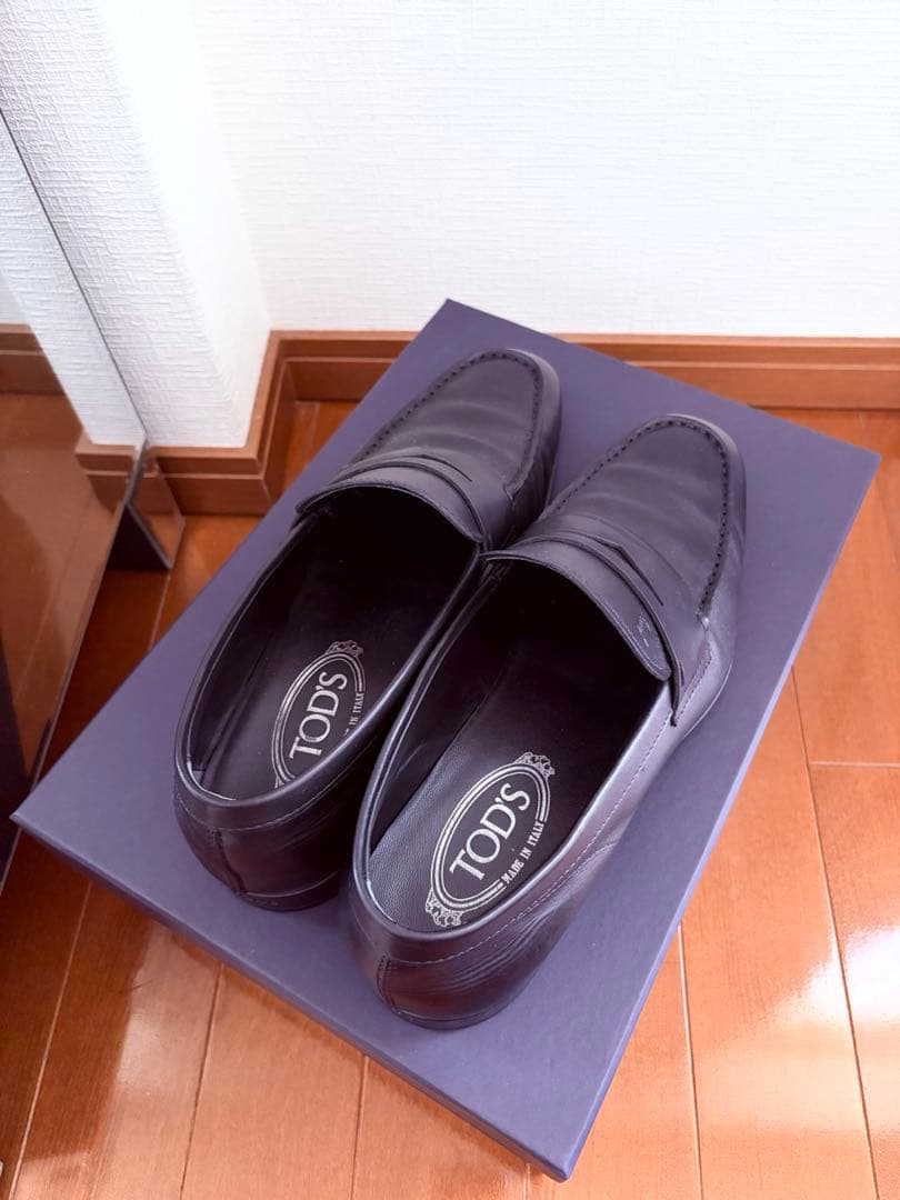 美品TOD'S 【トッズ】レザーローファー　6 1/2ブラック