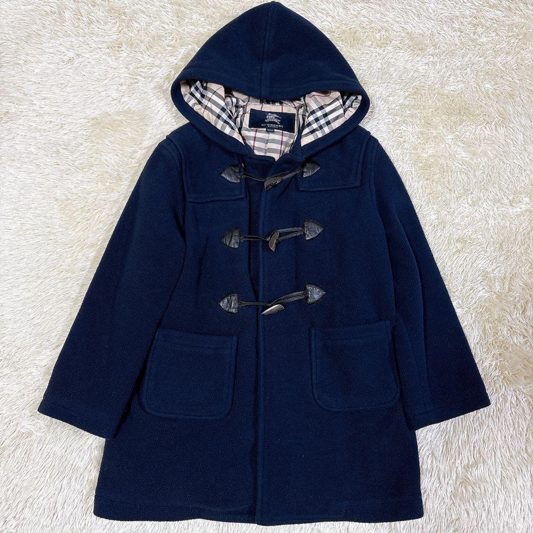 バーバリーロンドン 120cm ダッフルコート ノバチェック 濃紺　フォーマル