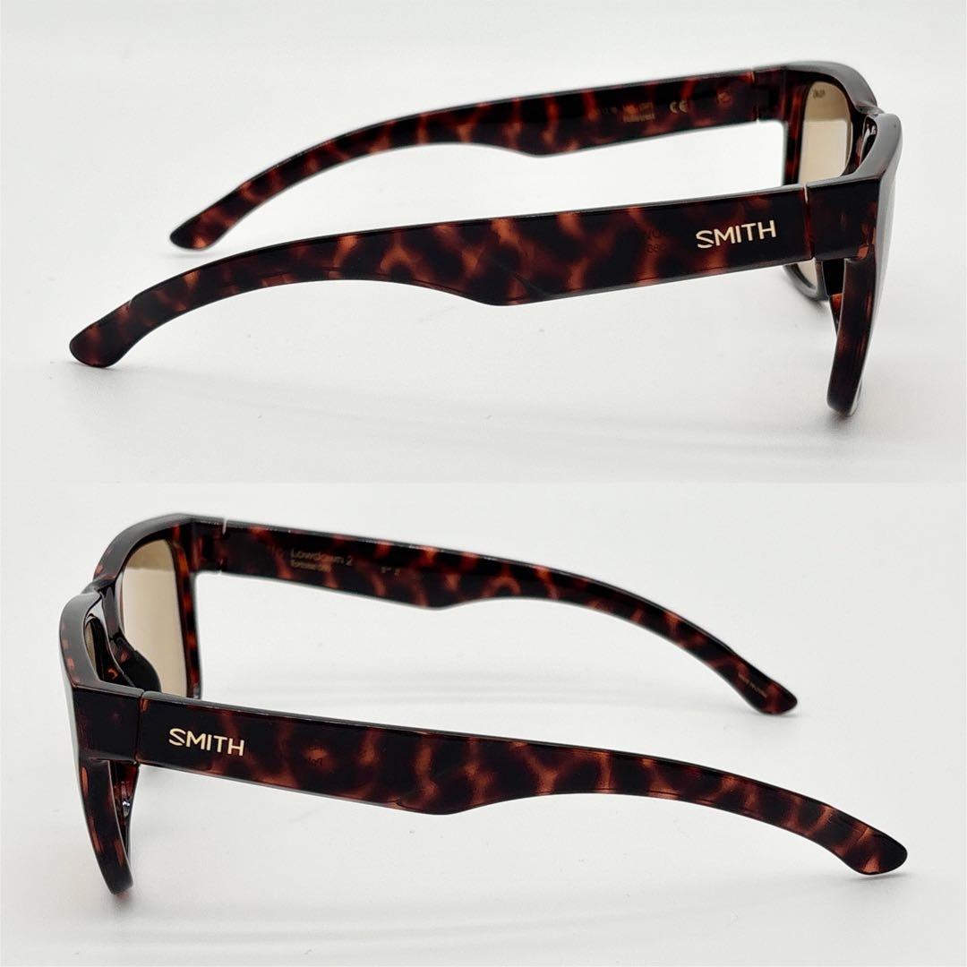 【美品】SMITH Lowdown2 偏光レンズ サングラス べっ甲風 スクエア