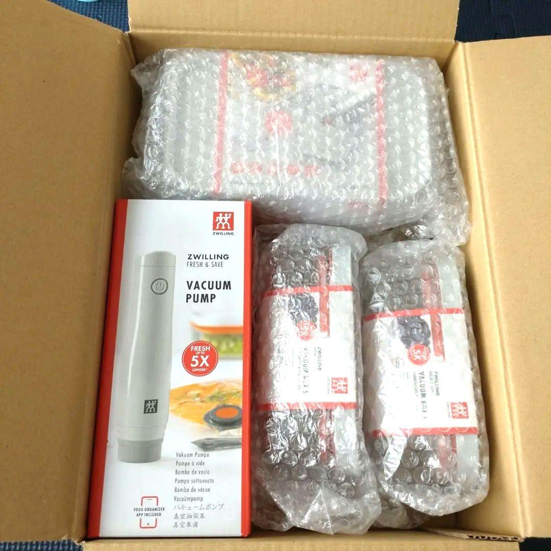 美品 ZWILLING 真空保存 ポンプ&コンテナ S2個 M1個 4点セット