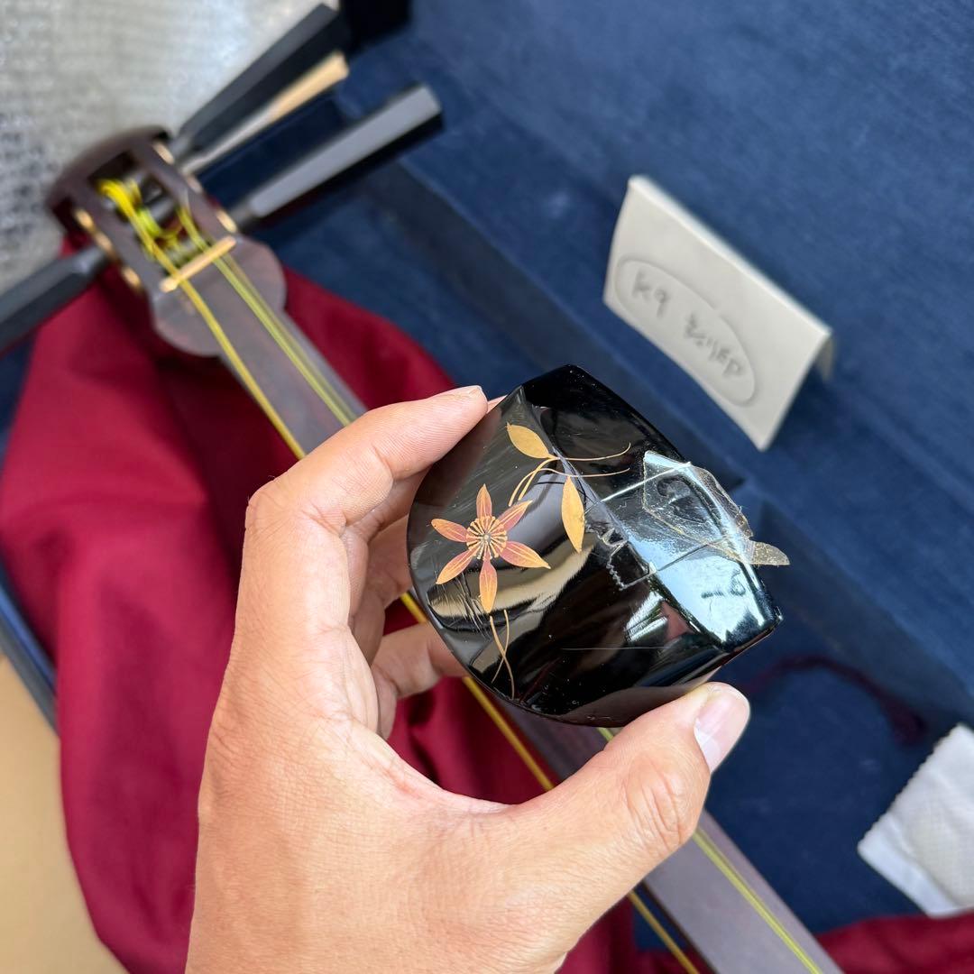 三味線 紅木 K9 金細 破れあり 布袋 高級