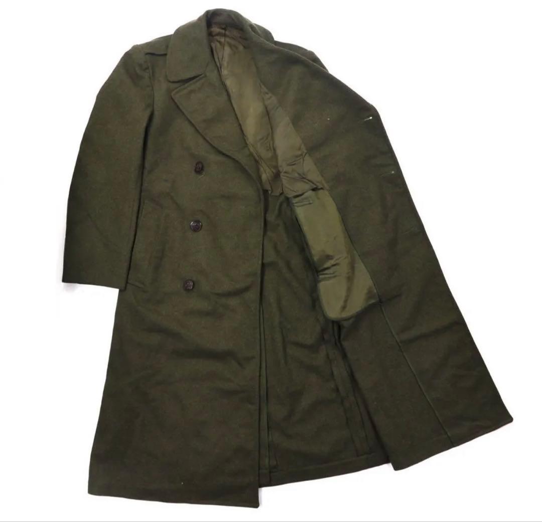 US ARMY メルトンオーバーコート L カーキ ウール ダブルブレスト