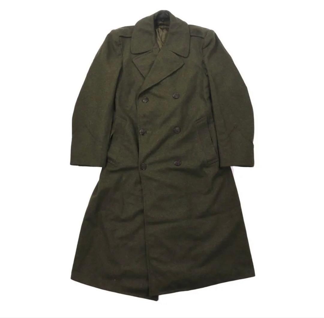 US ARMY メルトンオーバーコート L カーキ ウール ダブルブレスト
